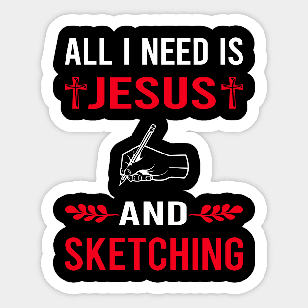 I Need Jesus And Sketching Sketch Sticker by Good Day